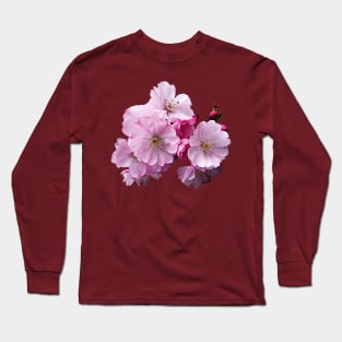 Cherry Blossoms - Closeup of Cherry Blossoms Long Sleeve T-Shirt